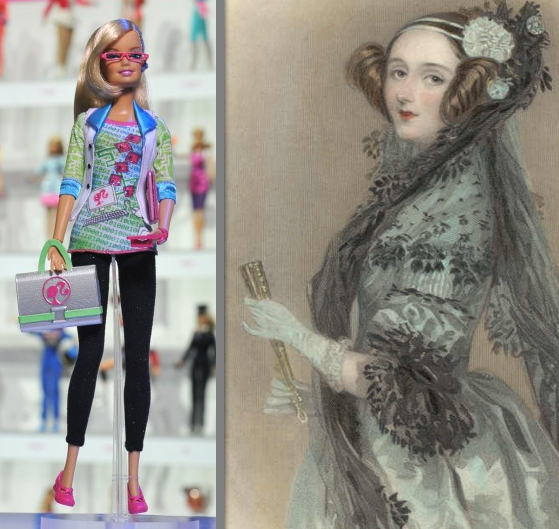 Coder Barbie and Ada Lovelace, the world's first computer programmer - which one is more "realistic"?